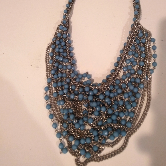 Blue fashion necklace - Picture 3 of 5